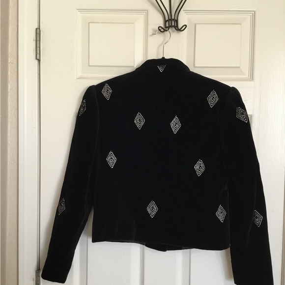 Vintage Louis Feraud 80s velvet beaded size 40 - Picture 2 of 10